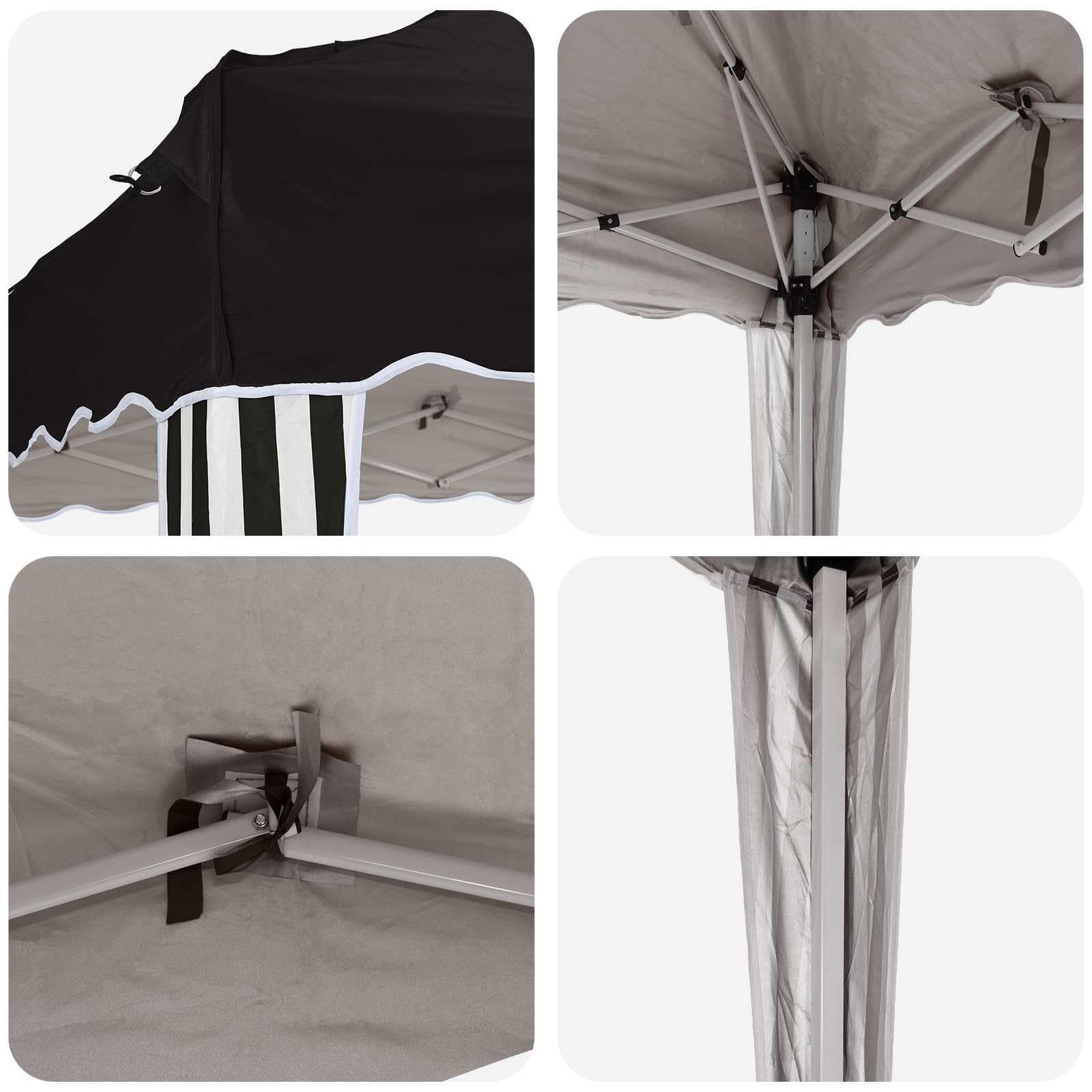 Namiot Pop-up 195 x 195 x 245 cm czarny