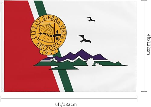 Miniatura 3 de Bandera de Sierra Vista, bandera de Arizona, 4 x 6 pies, banderas de doble cara para exteriores, bandera duradera para decoración del hogar, patio,