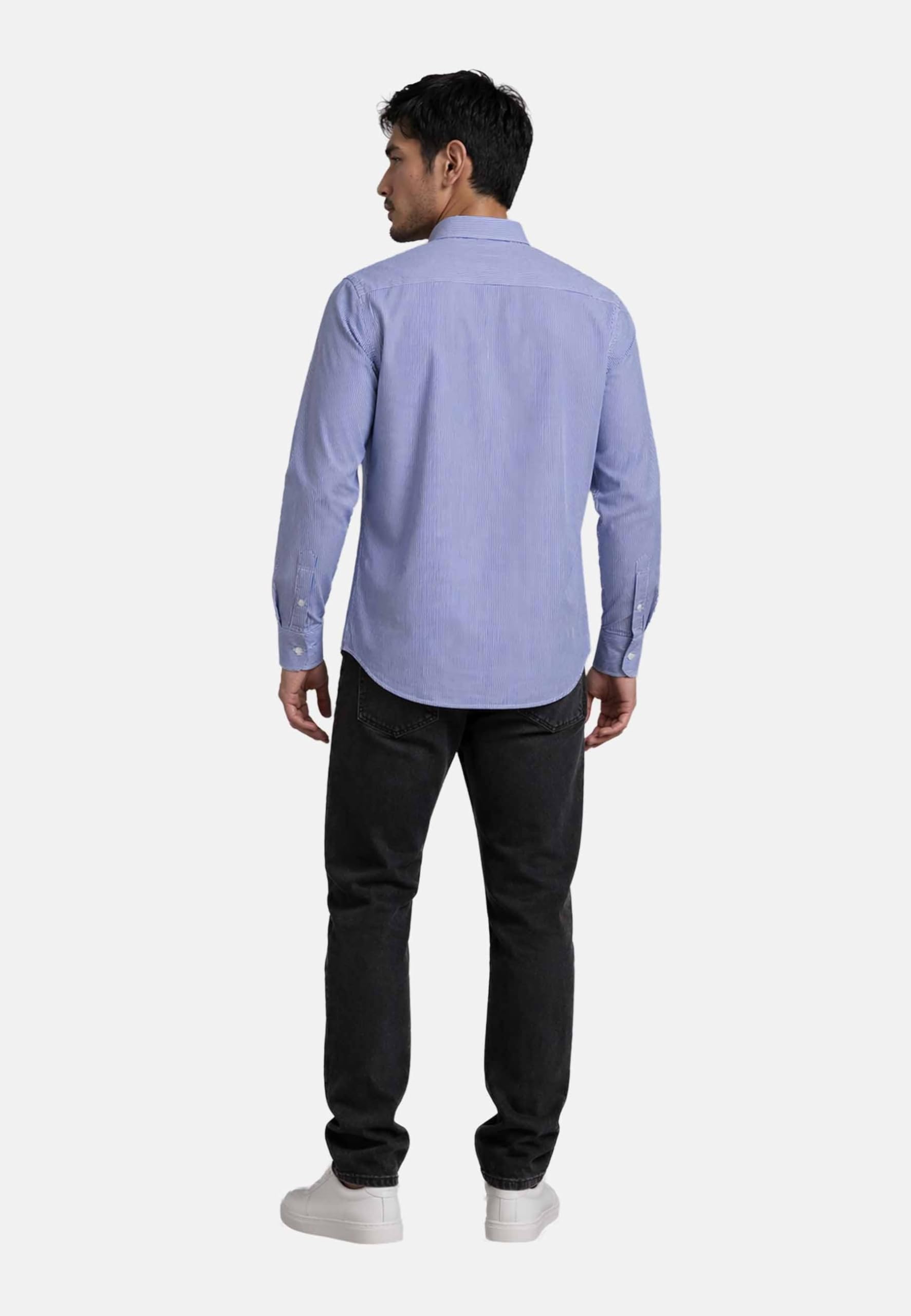 U.S. POLO ASSN. Koszula męska (S-3XL) bawełna długi rękaw kołnierz zapinany na guziki - P050