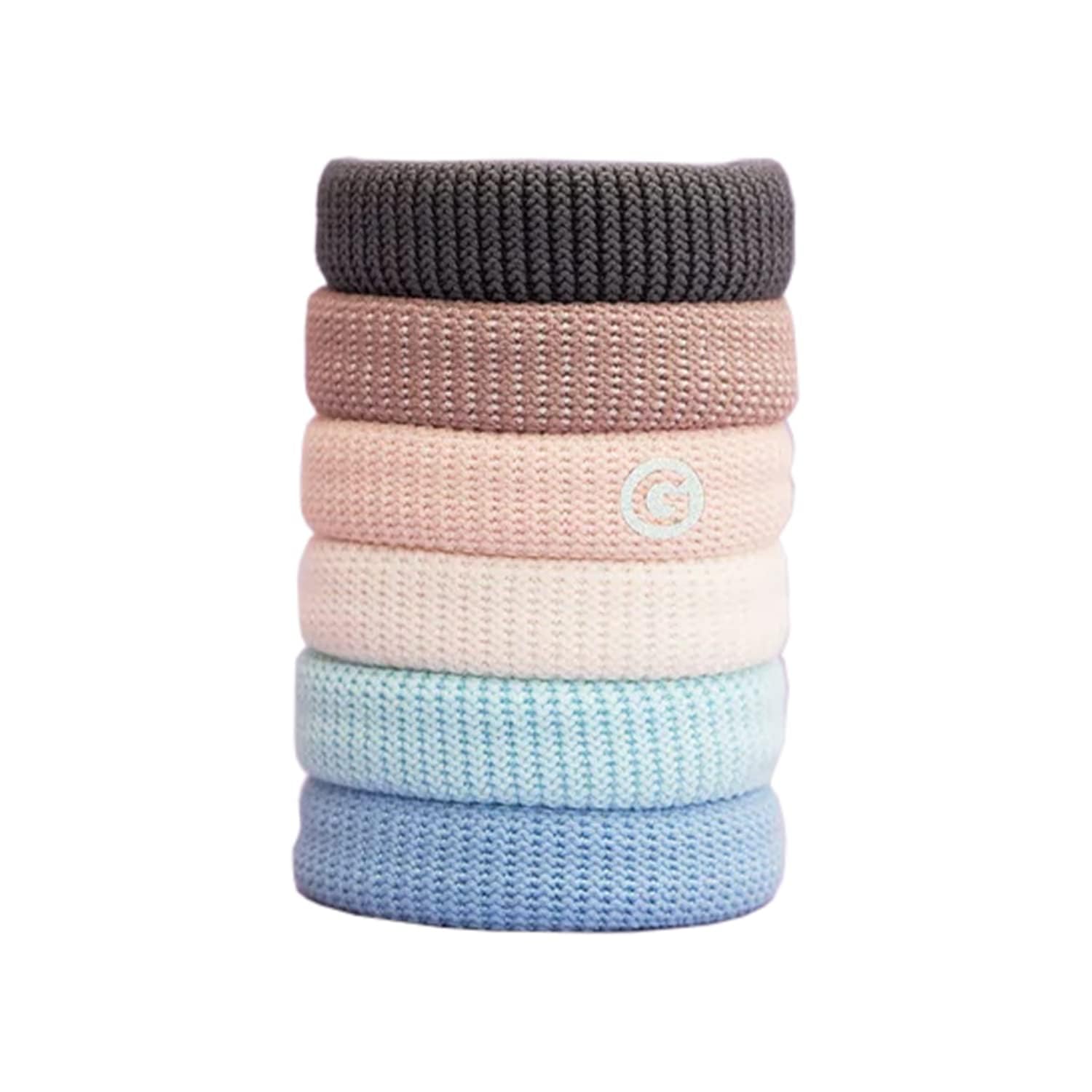 GIMME Bands Thick Fit Hair Ties | No Break Microfiber Thick Hair Elastics | A Firm Yet Gentle All Day Hold with No Snagging, Dents, or Breakage | Beach