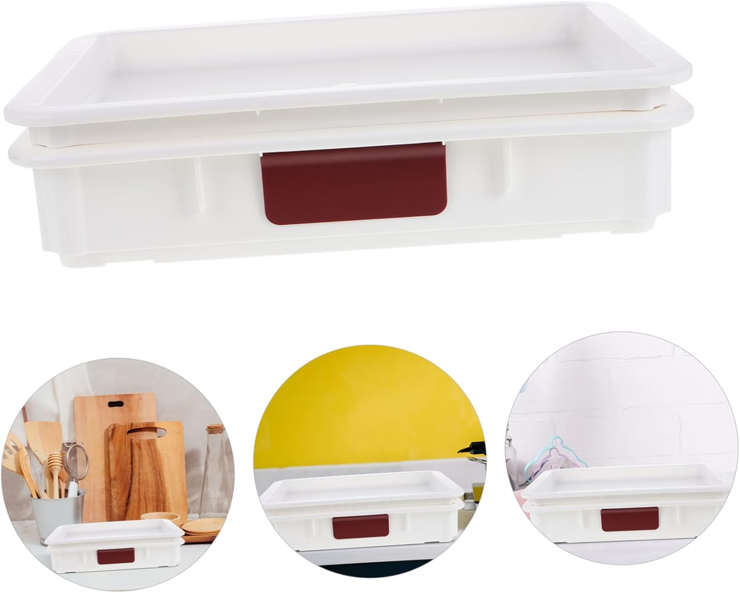 Pizza Proofing Box Lid Stackable Storage Container for Pizza Compact and Easy to Clean for Home Baking and Refrigeration Design for Space Saving