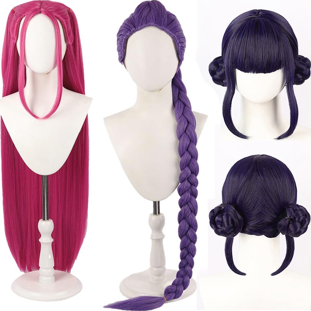 Long Braided Wig For Halloween K-pop Demon Hunters Cosplay Wig | Rumi, Mira, Zoey Wigs | Anime Wig For Mira Costume Kids - View #10