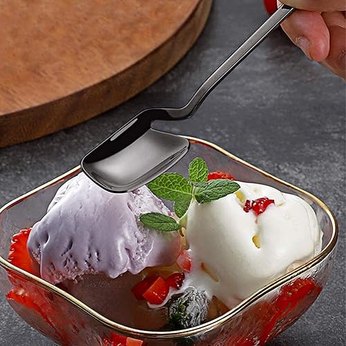 Miniatura 4 de IQCWOOD Cucharas de té para café, 5.6 pulgadas de acero inoxidable, pequeñas cucharas de café expreso para postre, helado, azúcar, té, juego de 6