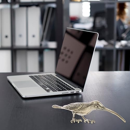 Miniatura 4 de Wakauto Figura de pájaro de latón, colibrí, de metal, de 4.52 pulgadas, modelo de colibrí, estatuas de animales, esculturas, colección de decoración