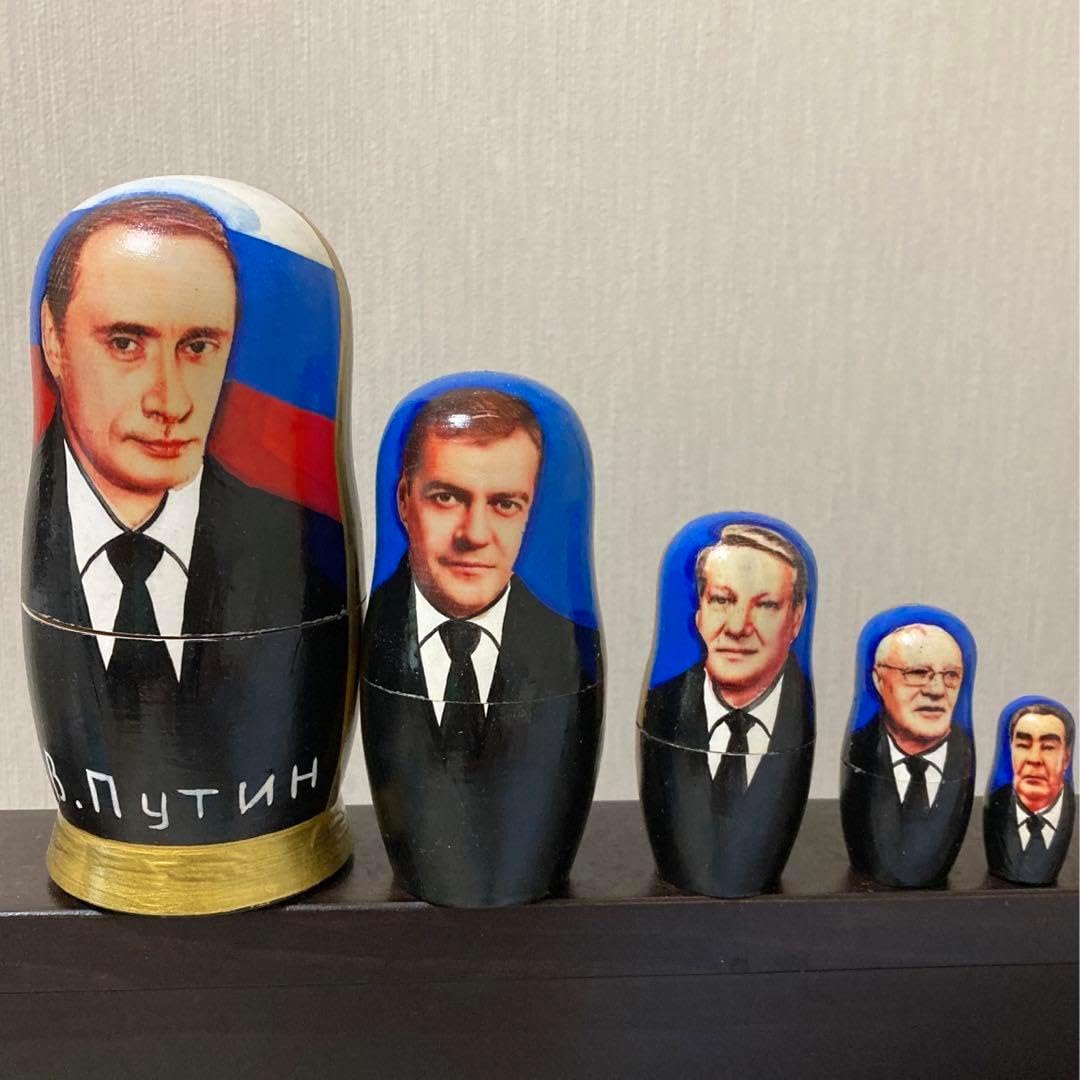 民芸品】マトリョーシカ ロシア人形 歴代大統領 民芸品（☆美品