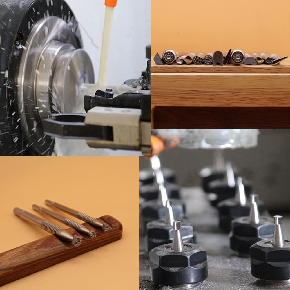 Singring Leather Stamping Tool Fish Skin Pattern 3Pcs Stamps Stainless Steel Carving DIY LeatherCrafts Kit