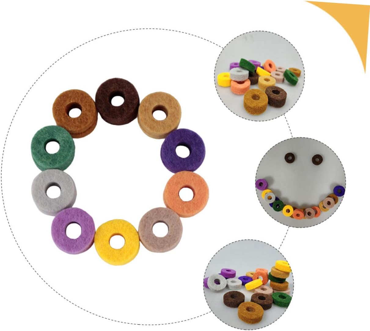 Toyvian 100pcs Professional Drum Cymbal Pads Hi Hat Accessories Drum Cymbals Random Color