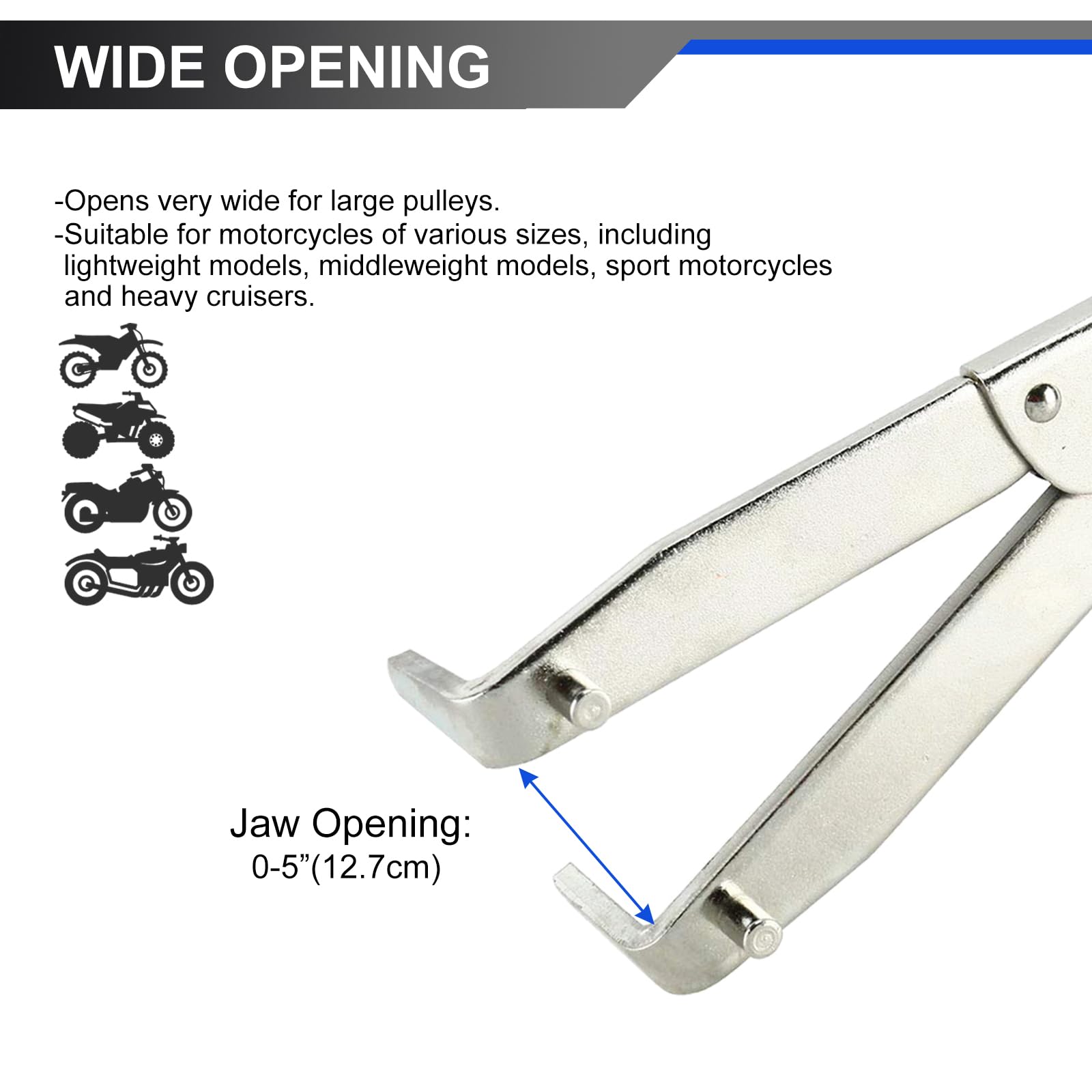 FreeTec Outil de maintien d'embrayage, 12,7 cm, outil de maintien du panier d'embrayage, support de panier d'embrayage, outil d'embrayage, roue d'inertie, roue d'inertie pour moto, voiture, ATV