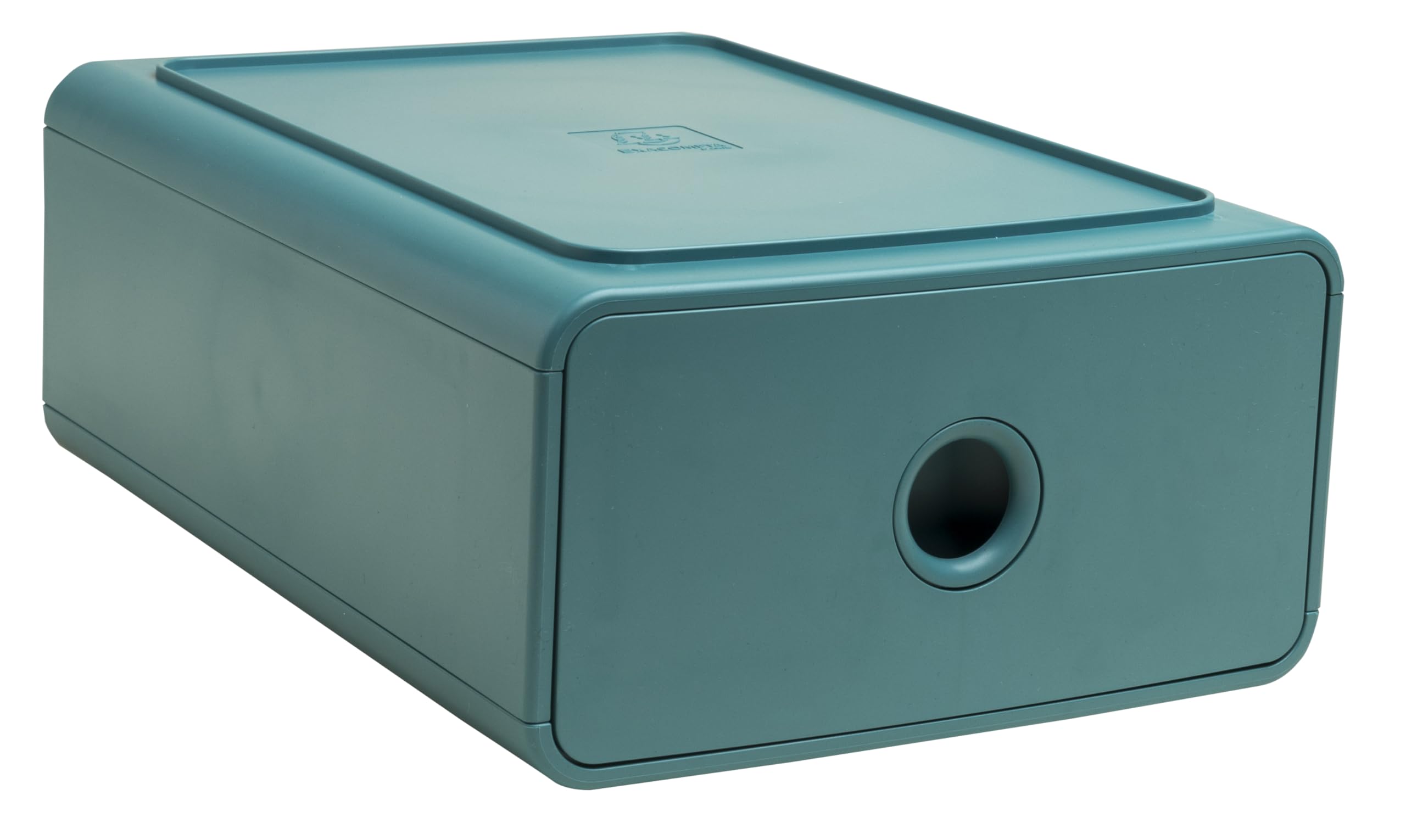 Exacompta - Réf. 315434D - 1 Module de classement Tiny Box 1 tiroir Skandi superposable - Dimensions extérieures : Profondeur 19 x largeur 26,5 x Hauteur 10 cm - Bleu pacifique