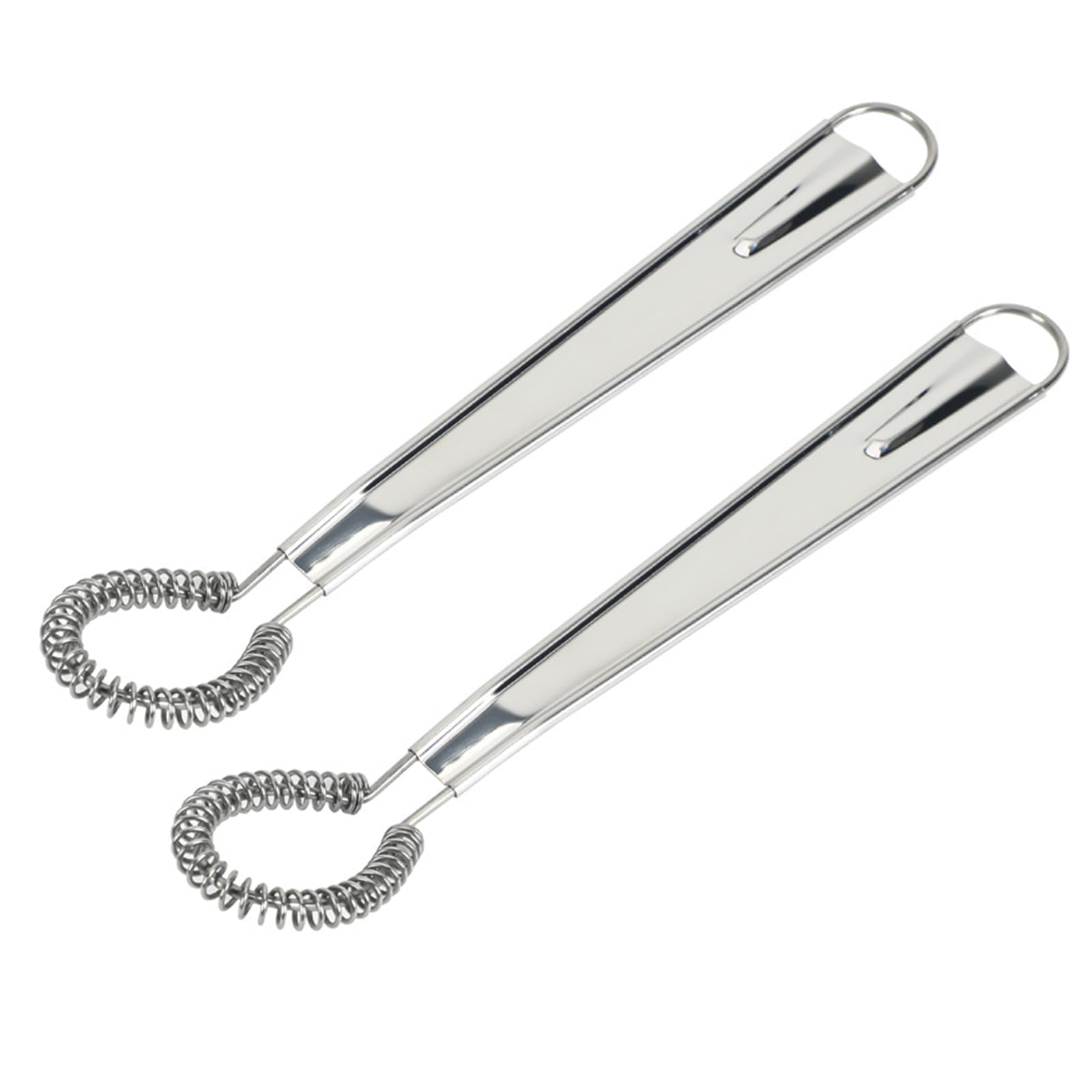 2 Pieces Egg Beater, Stainless Steel Mini Egg Whisk, Spring Coil Whisk, Handheld Milk Frother Foamer Sauce Stirrer Blender Coffee Mixer