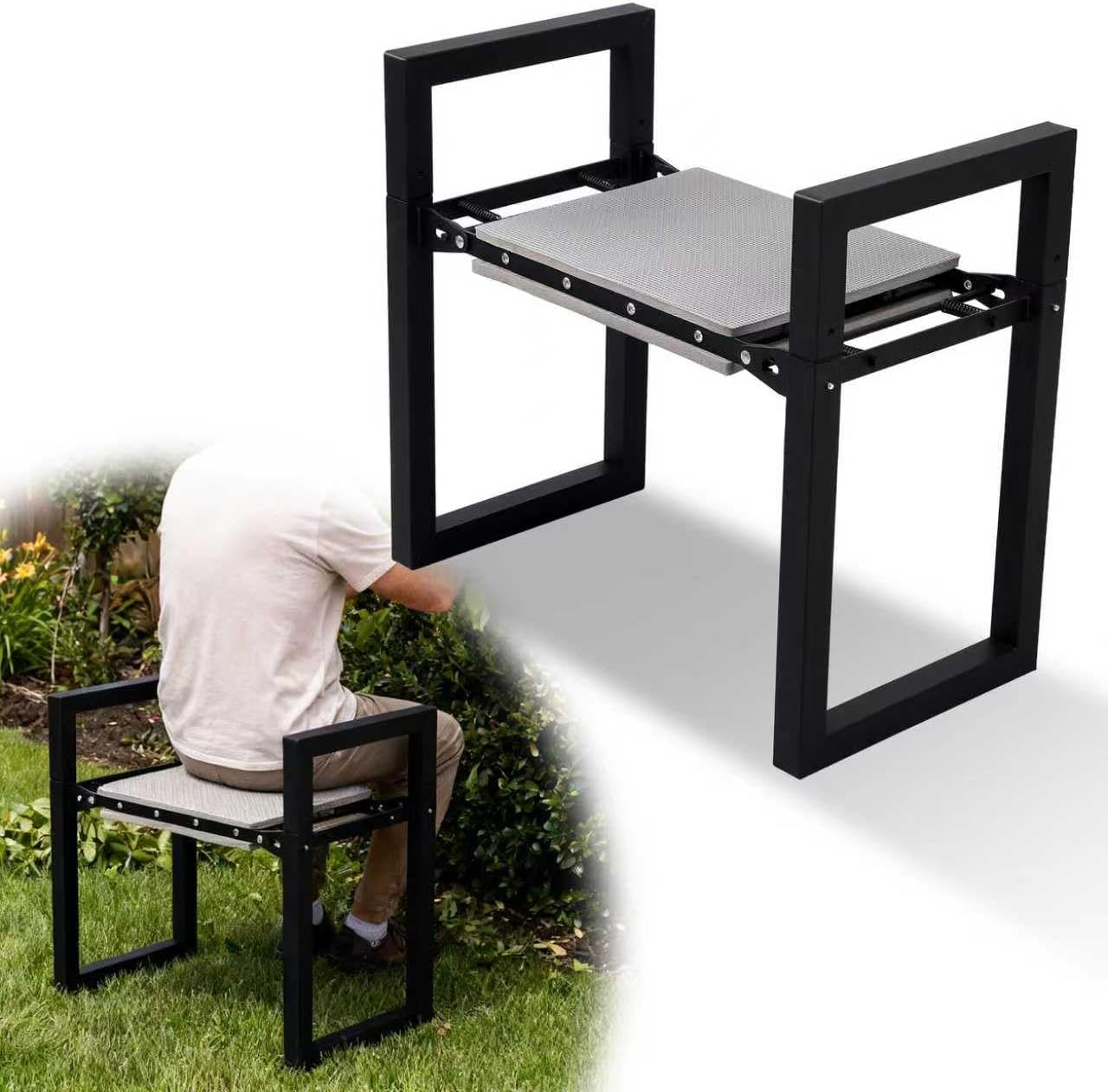 Garden Kneeler and Seat,Heavy Duty Foldable Kneeling Chair with Handle,Comfortable Wide 12" Garden Kneeling Pad, Gardening Gifts for Seniors Outdoor Planting, Camping, Fishing