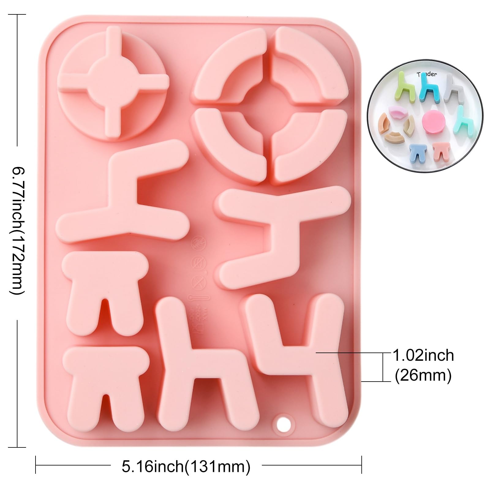 DanLingJewelry Silikon-Backformen – 2x Möbel-Formen Für Kuchen, Schokolade & DIY-Spaß