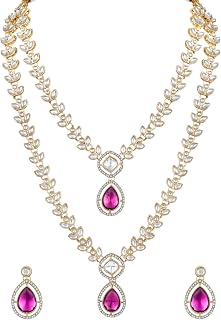 Shining Diva Fashion Latest Stylish Design Traditional Kundan Necklace Jewellery Set for Women Price In India