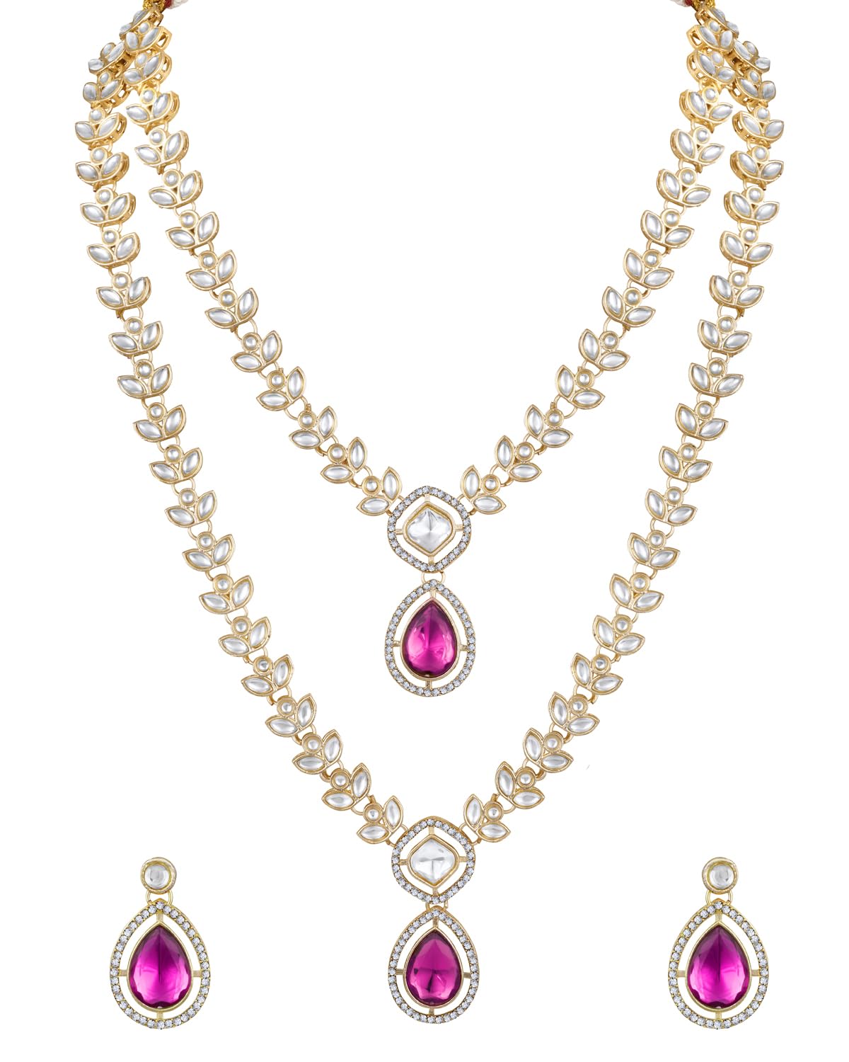 Shining Diva Fashion Latest Stylish Design Traditional Kundan Necklace Jewellery Set for Women