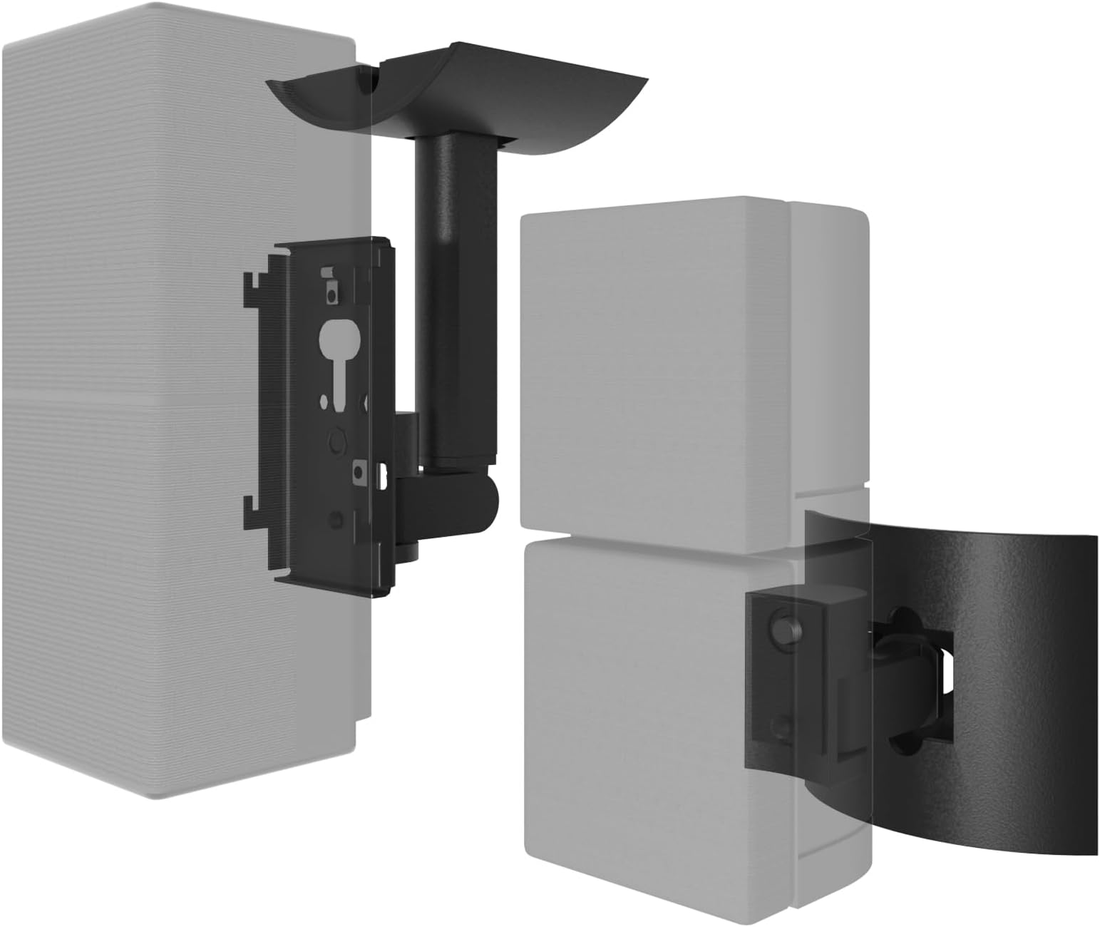 UB-20 BLACK Wall Mount Bracket Compatible With Bose Cube Speakers Lifestyle 6 10 15 18 28 12 (Black)