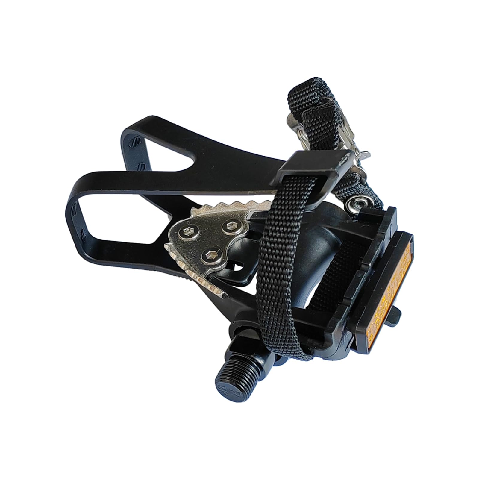 UPANBIKE Bike Pedals with Toe Clips and Straps for Exercise Bike, Outdoor Bicycles and Spin Bike, 9/16-Inch Spindle with Reflectors