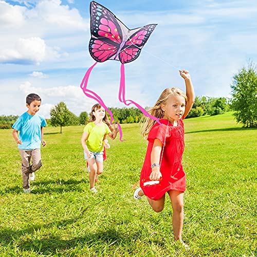 Butterfly Kite For Kids And Adults, Easy To Fly Large Butterfly Kites With Long Tail For Kids Age 4-8-12 Outdoor Games Activities, Beach Trip, Flying Toys Gift For Boys And Girls #TOP3