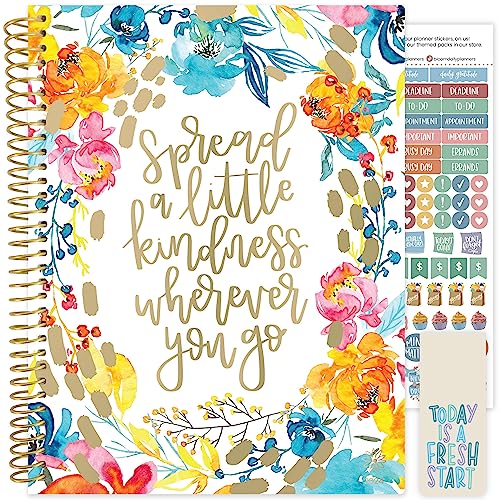 bloom daily planners 2024 (8.5' x 11') Calendar Year Day Planner (January 2024 - December 2024) - Weekly/Monthly Dated Agenda Organizer with Tabs - Spread Kindness