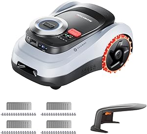 Segway Navimow i220 LiDAR mit Garage M + 4 Sätze Klingen, Mähroboter ohne Begrenzungskabel für 2000 m², bis 45% Steigung, Solid-State LiDAR + Vision, Auto-Kartierung, Ohne Antenne, Integriertes 4G