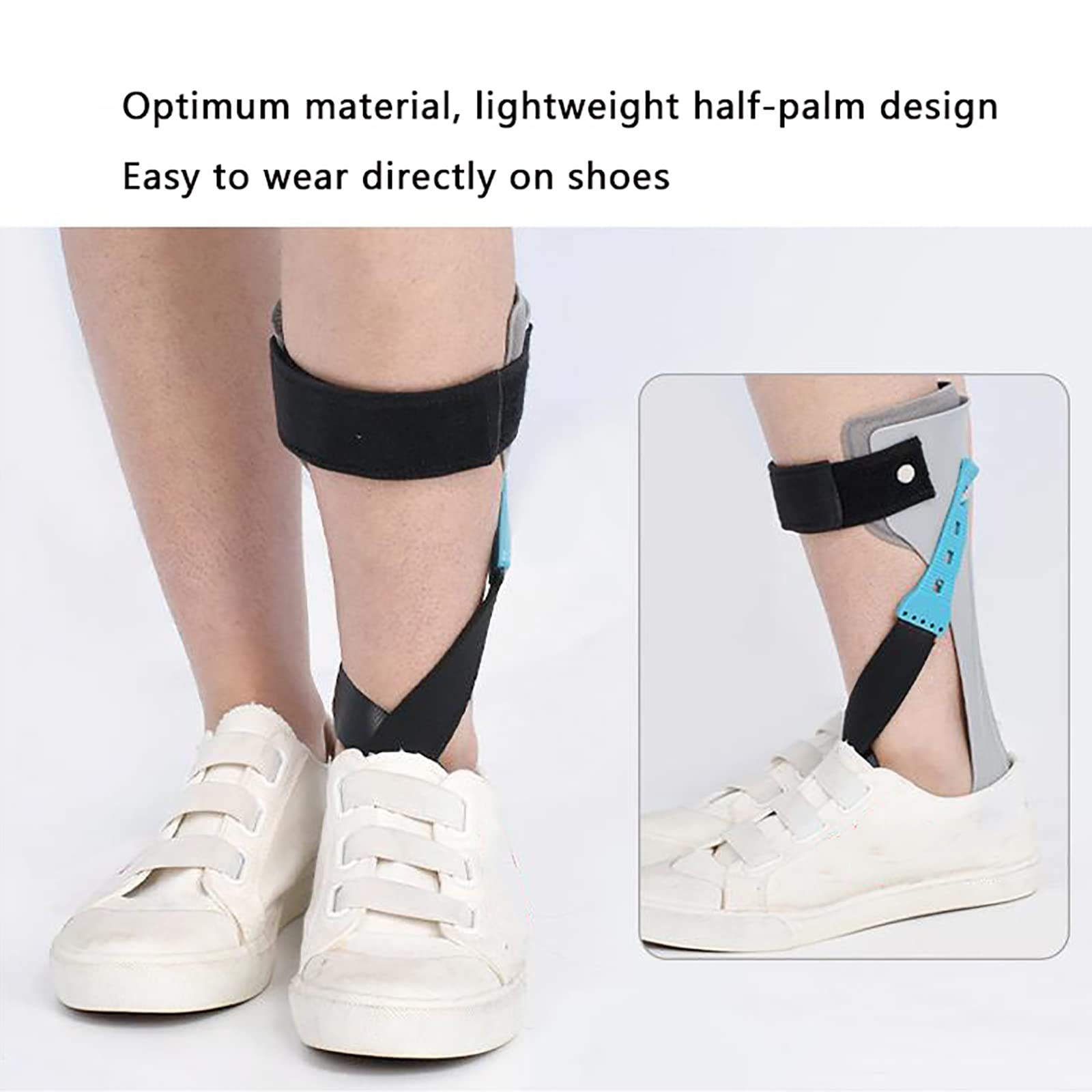 Ortesi per Piede cadente, Supporto per Stecca per ortesi alla Caviglia Regolabile Leggera, tutore per Piede cadente, per fascite Plantare, Recupero di lesioni da tendinite di Achille,Right-XL