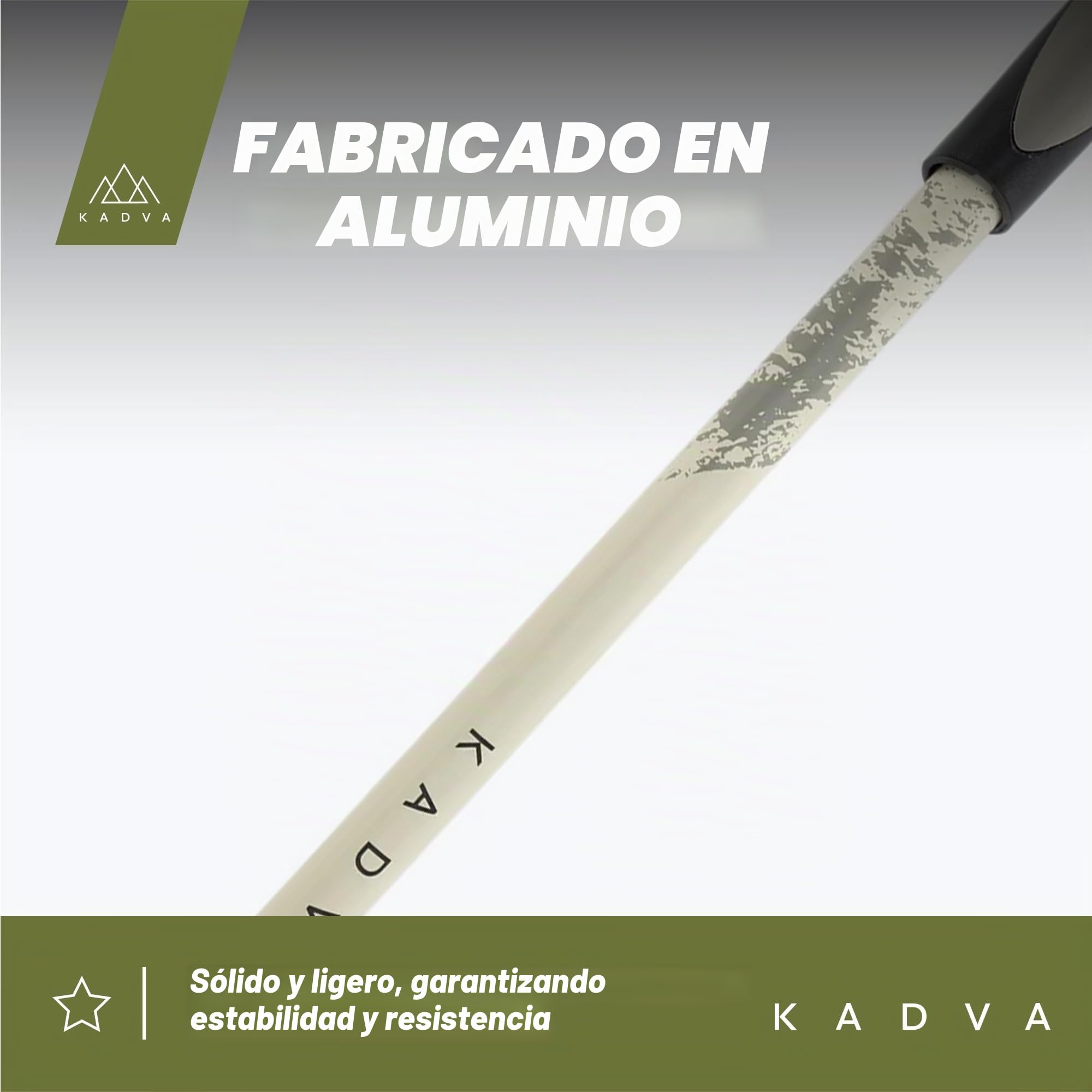 KADVA Bastones de Marcha nórdica HALNA Verde Ajustable 84-135 cm Bloqueo rápido Mango Polipropileno TPR