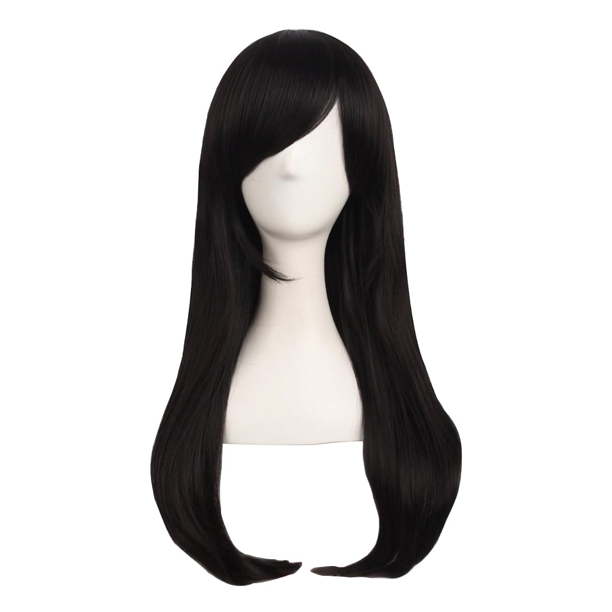 Brownish Black: Mapofbeauty 24 Inch/60Cm Side Bangs Stylish Long Great Wavy