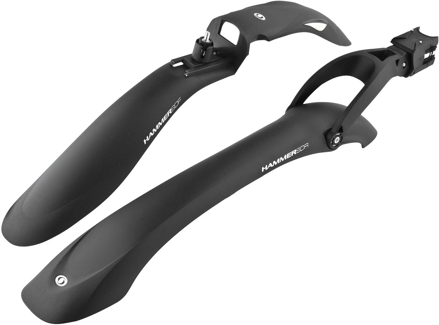 SimplaHammer 2 SDR Mudguards Set. Black/White Color. Made in EU.