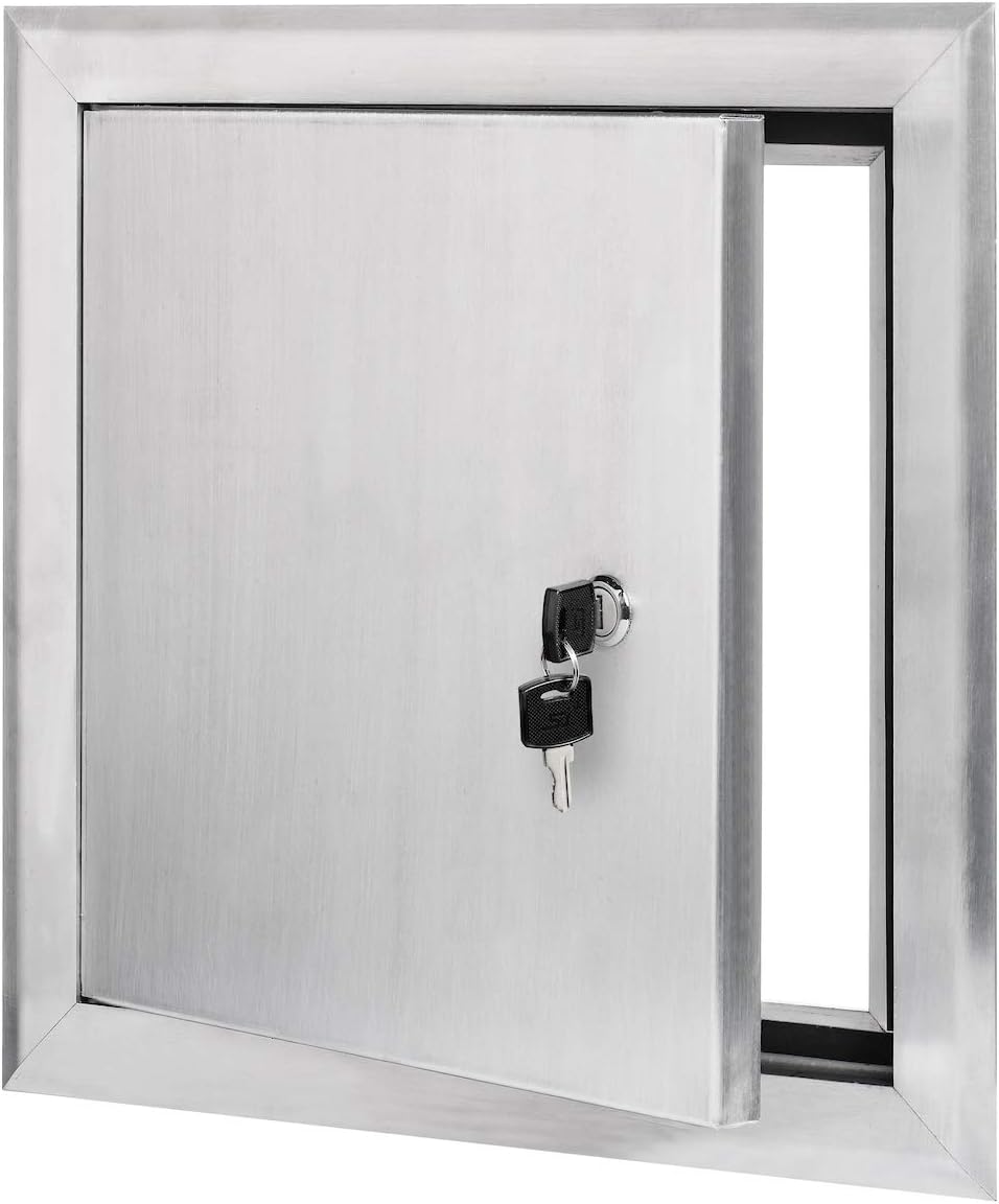 Premier 24x24 Universal Aluminum Access Panel Door with Keyed Latch, Insulated for Exterior Application Use, Wall or Ceiling Mounted for Drywall, Plumbing, Electrical, 2400 Series