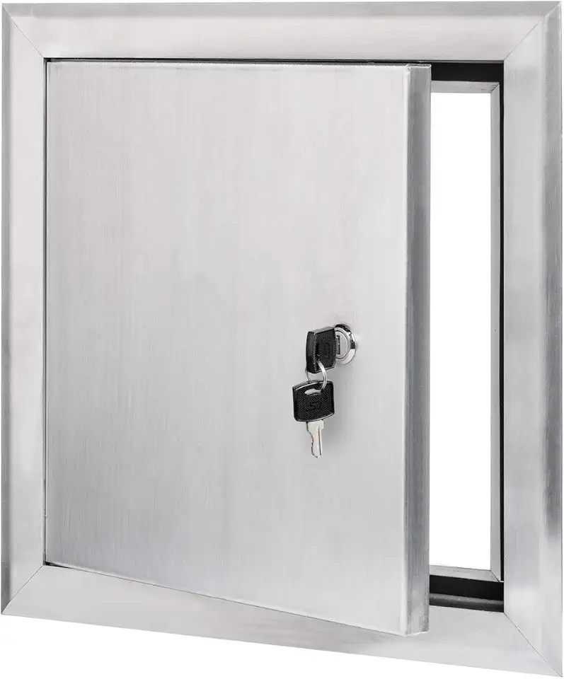 Porta de acesso universal de alumínio série Premier 2400 91 x 91 cm (trava cilíndrica com chave)