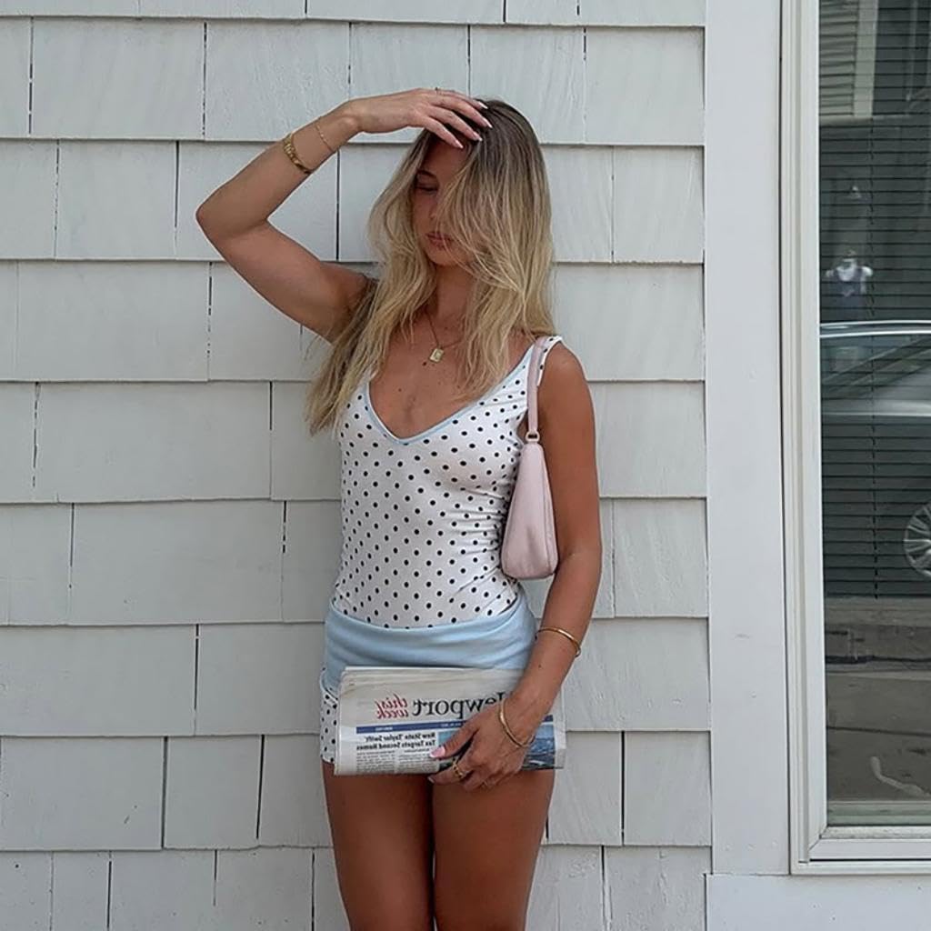 VOIKERDR Shorts Sets Women 2 Piece Outfits Y2K Bodysuit Mini Shorts Sexy Two Piece Outfits for Women Club Night