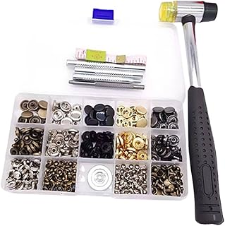 CRAFTHROU Kit De Parafuso De Decoração Fixa Com 50 Conjuntos De Botões Para Roupas Rebites De Couro Botões De Pressão Para Roupas Fecho De Pressão De Couro Botão De Pressão Para Jeans