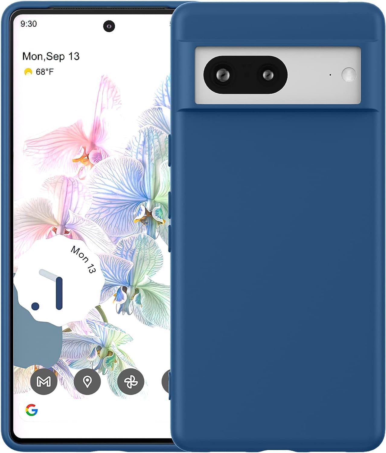 EMODIL Case for Google Pixel 8 Cover Blue Slim Fit Soft Back TPU Cover Flexible Silicone Cover Matte for Google Pixel 8 ® (Blue)