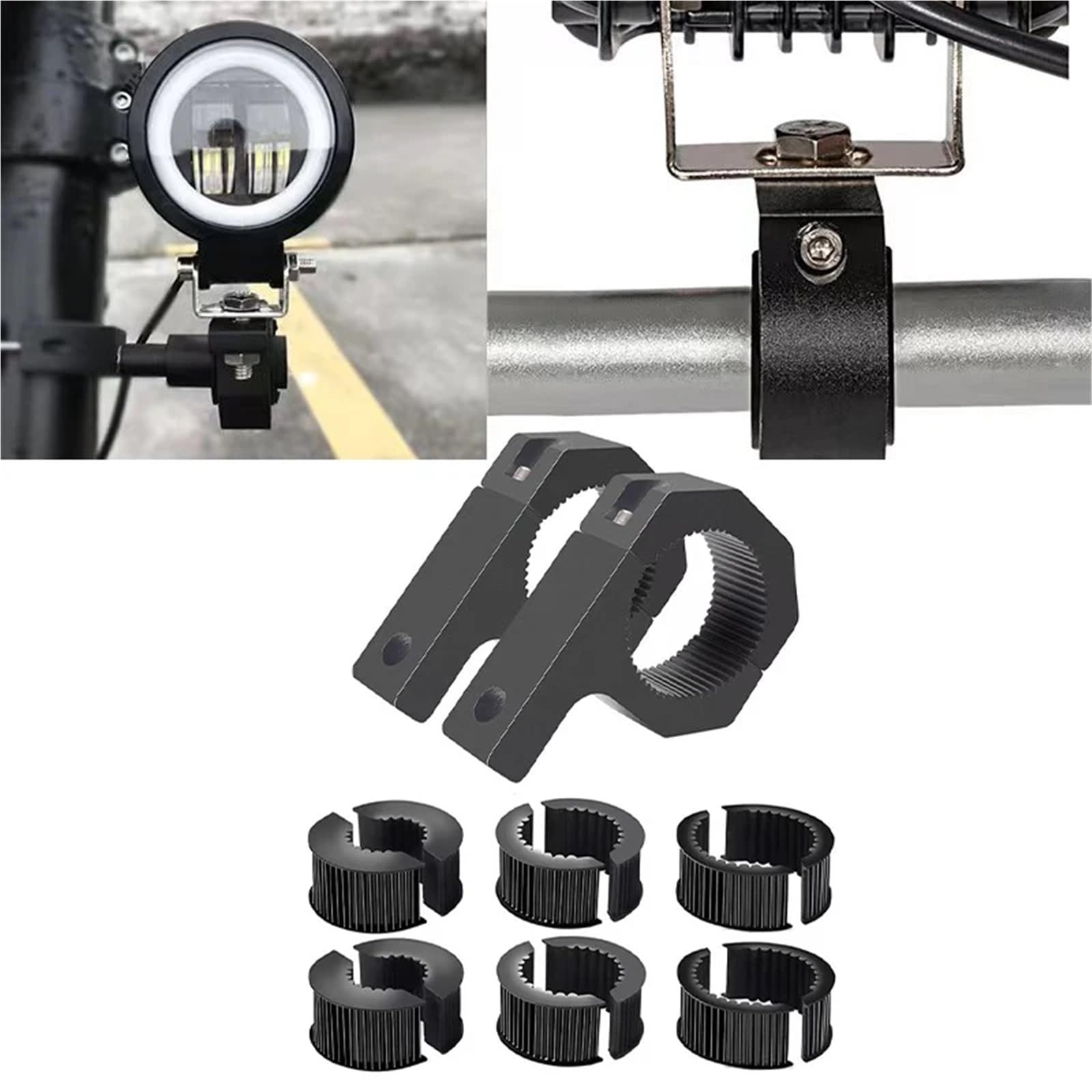Scheinwerferhalterung Auto Motorrad Rohr Scheinwerfer Klemmen Stoßstange Off Road Licht Bar Montage Halterung Kit Passend für Off-road SUV ATV 4X4 Nebel