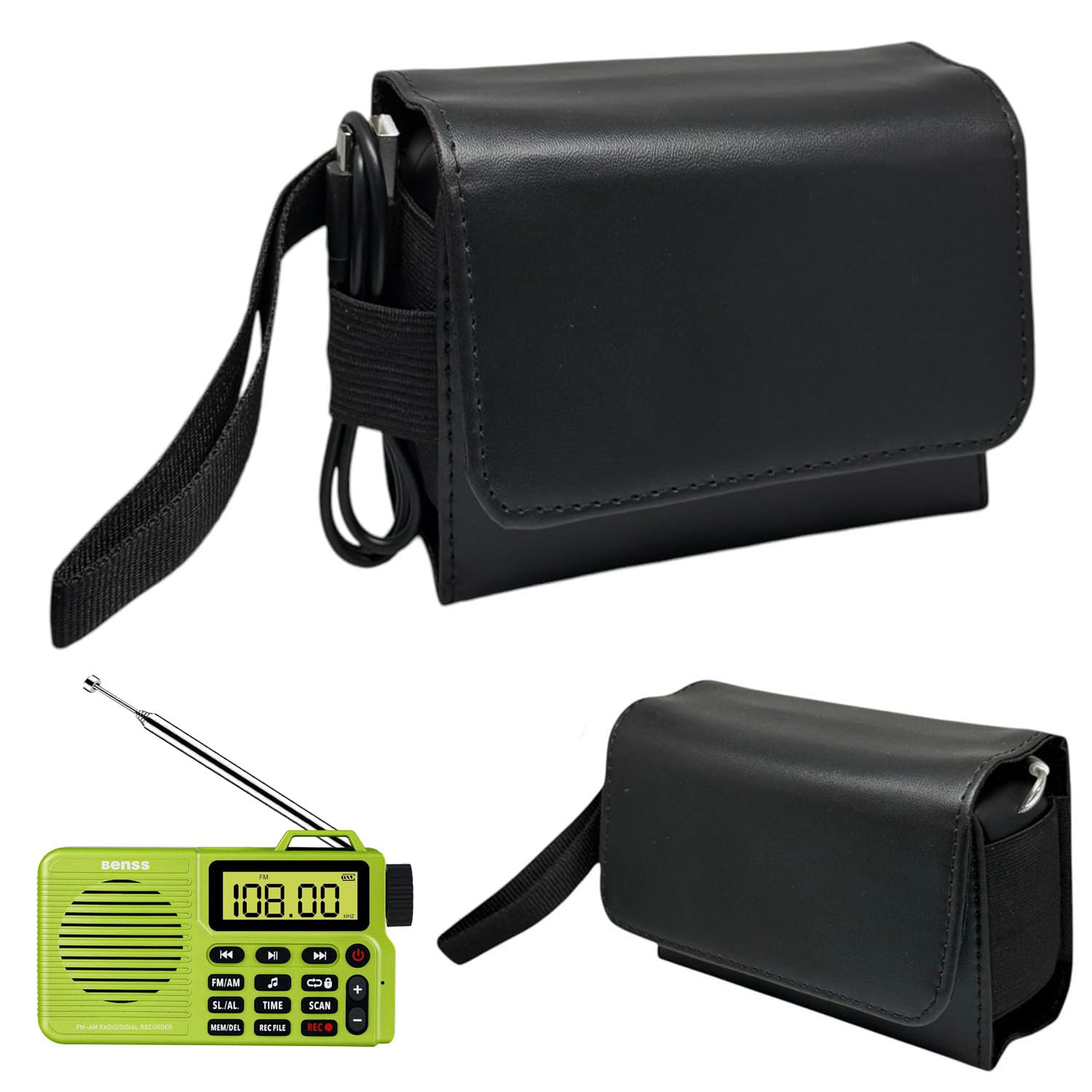 Zaoma Case/Carrying Compact Size Mini Travel Protective Pouch Compatible for WINNIW Portable Radio, DSP and AM/FM Bluetooth 5.0 Radio Case (WINPORRA_Pouch_BLK)-image-41