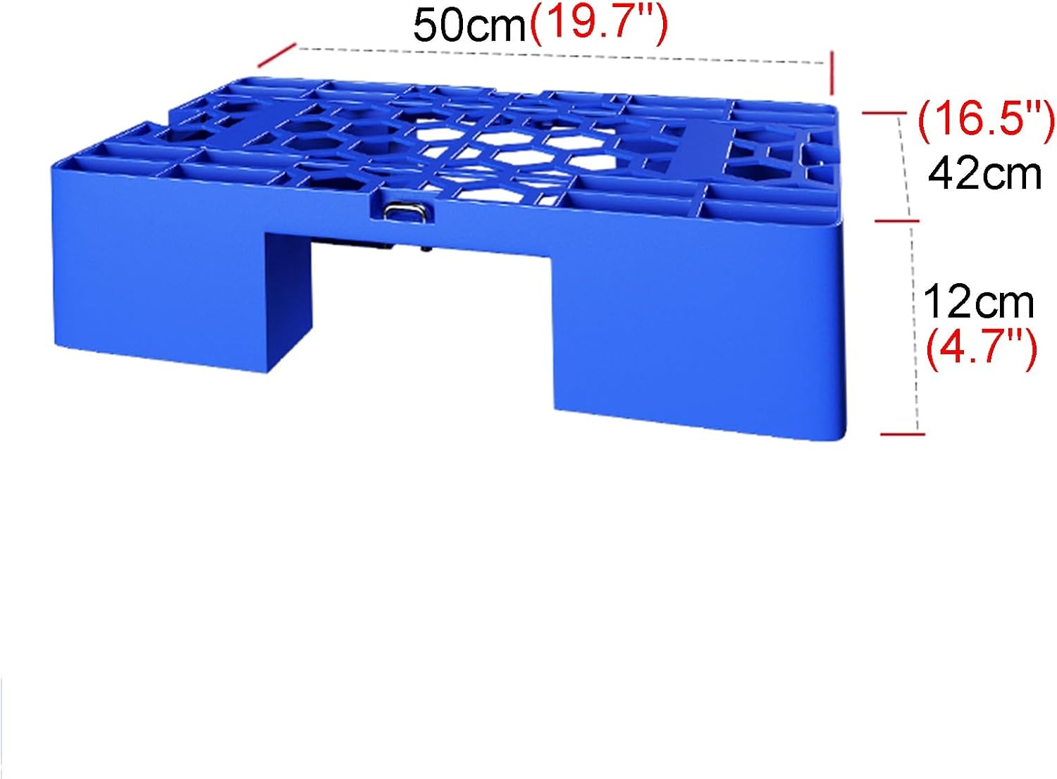 Warehouse Storage Pallets Splicable Shelf Pallets Mesh Plastic Pallets Blue Storage Ventilated Mats Lightweight Nestable Sheet Mats for Garage Garden Room Balcony(50x42x12cm/19.7x16.5x4.7)