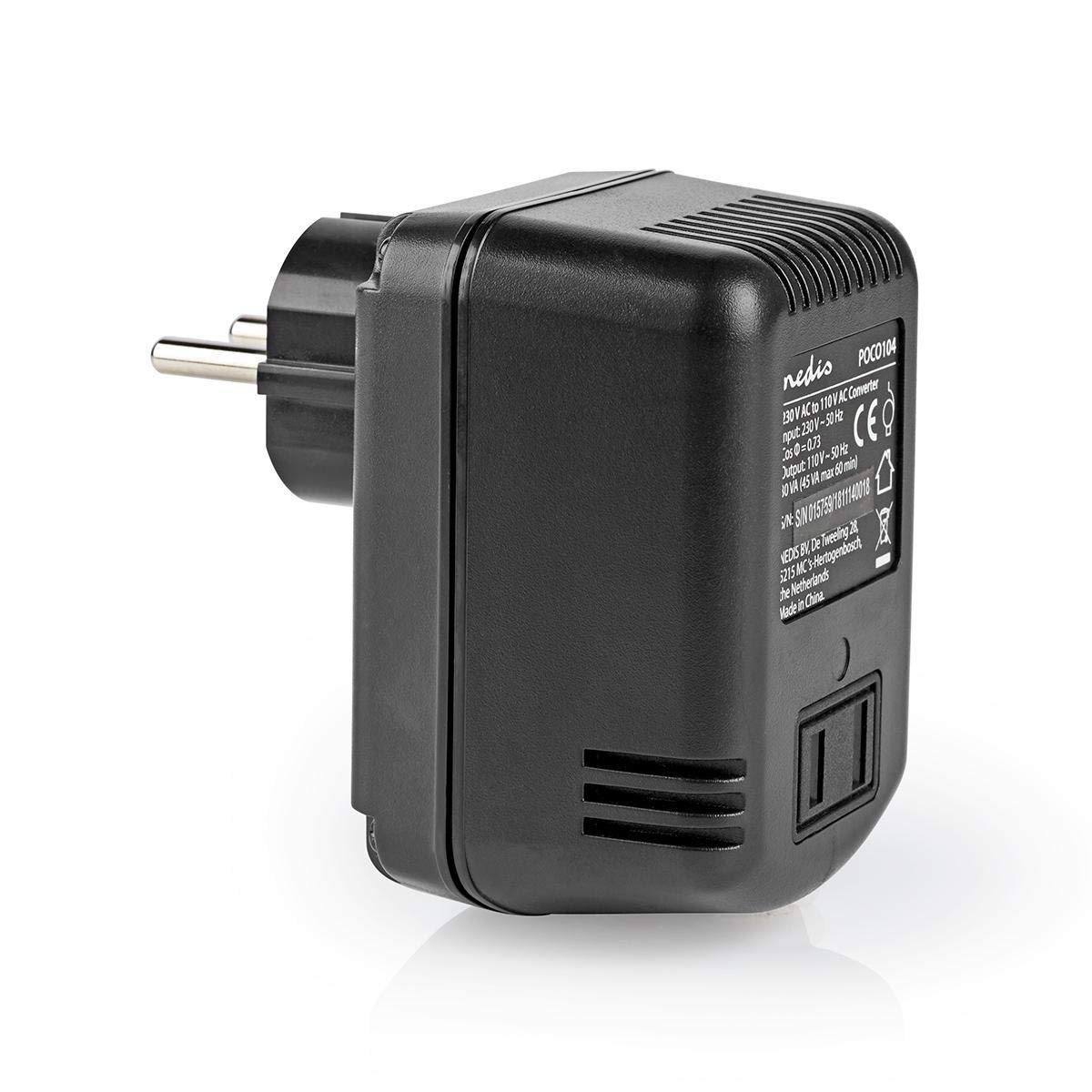 Stromwandler - Netzstromversorgung - 230 V AC 50 Hz - 45 W - Schutzkontakt - Schwarz