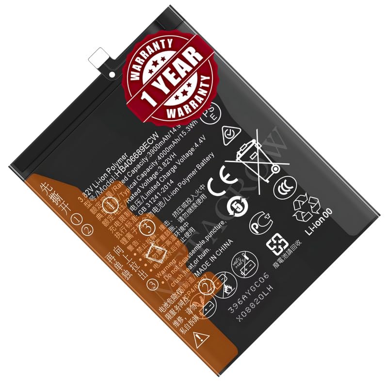 Image of Original HB406689ECW Battery Compatible for Huawei Y7 | Y7 2017 | Y7 2019 | Y7 Prime | Y9 2018 | Y9 2019 | Y9 Prime 2019 - (4000mAh) - 1 Year Warranty CD6