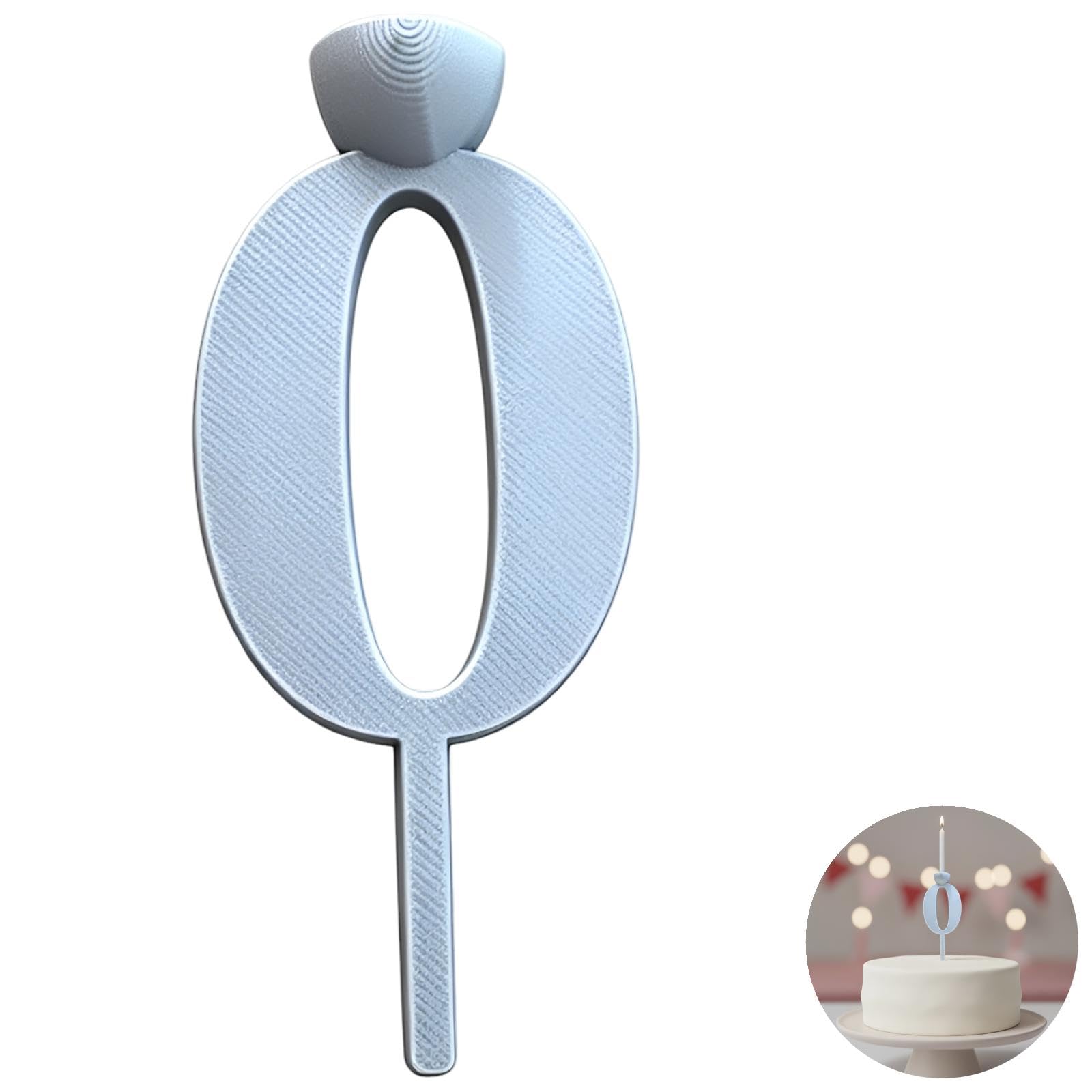 Support de bougie chiffre anniversaire, lot de 20, 2 jeux complets de 0 à 9, présentoir de gâteau numérique réutilisable à texture mate, pour anniversaire, fête et célébrations marquantes, gris