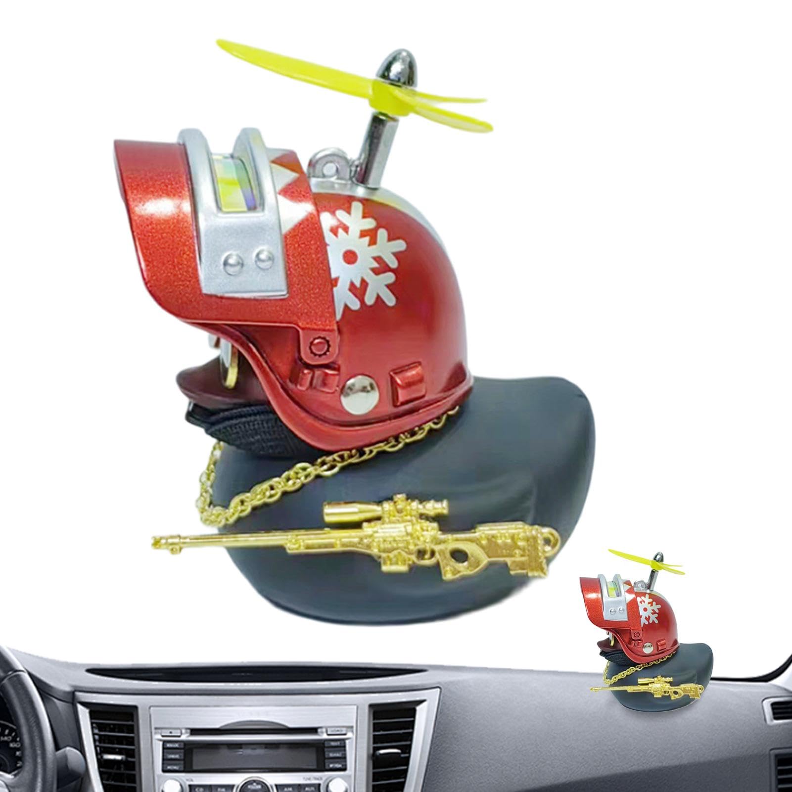 車用アヒル - 車のオーナメント クールなメガネアヒル オートバイハンドルバーアクセサリー アヒルの角 車のダッシュボードデコレーション 車 SUV スクーター RV トラック用 V スクーター RV トラック用 Sports Outdoors