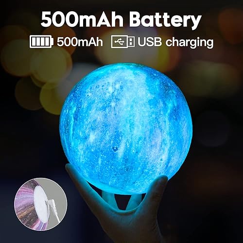 Miniatura 2 de BRIGHTWORLD Lámpara de luna para galaxia 59 pulgadas 16 colores LED 3D lámpara de lava control remoto y táctil lámpara de estrella luz nocturna de