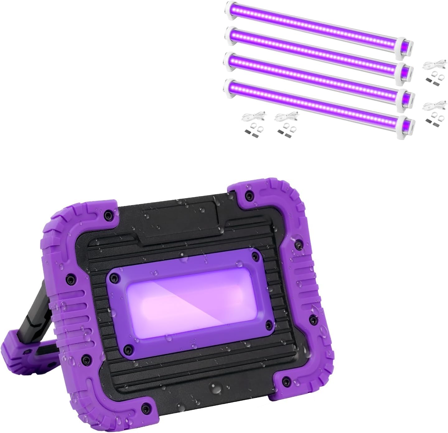 LED Black Lights Bar& LED Black Lights, Blacklight for Party, Stage Lighting, Aquarium, Body Paint, Fluorescent Poster, Glow in The Dark