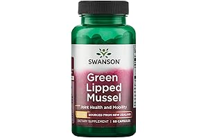 Swanson Green Lipped Mussel Joint Health Supplement - 60, 500mg Freeze-dried Green Lipped Mussel Capsules