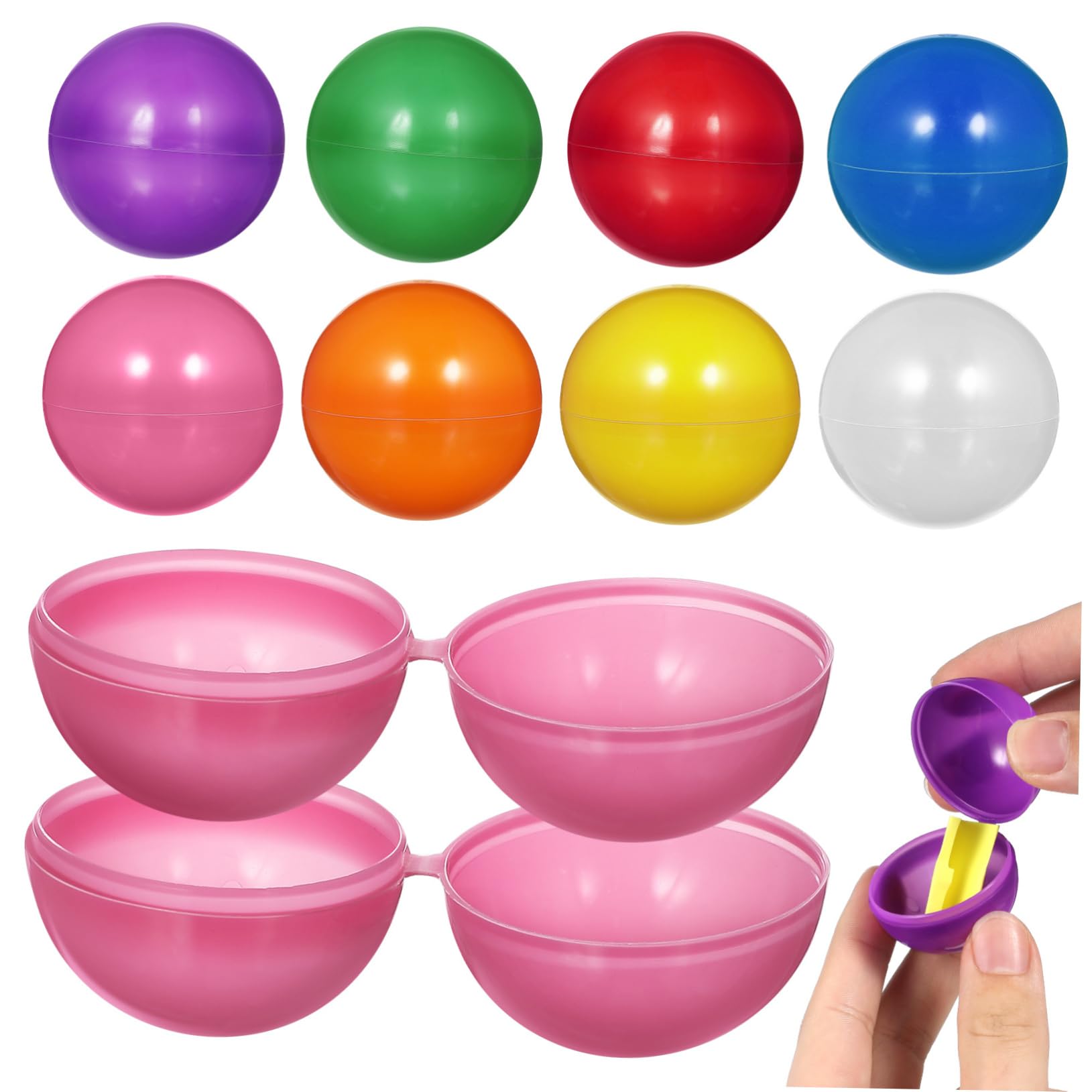 BESTonZON 5sets Raffle Balls Plastic Hollow Bingo Balls for Activity Party Game Entertainment 25pcs*5
