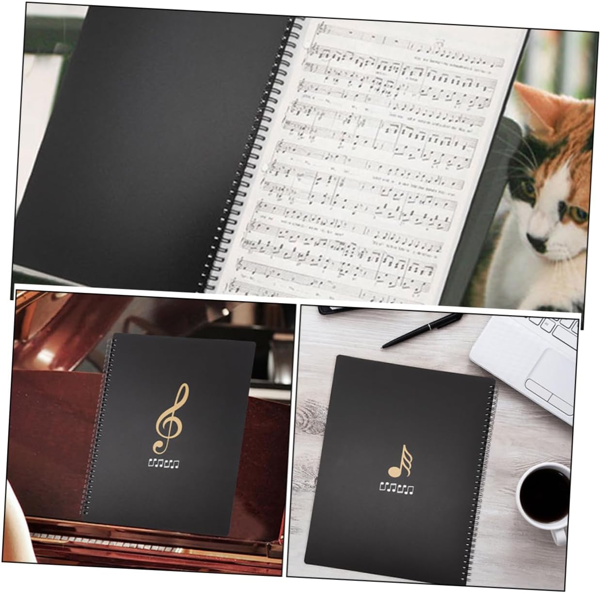 UPKOCH Music Sheet Binder Multi-Layer Music Notation Organizer for Piano Violin Guitar Choir Orchestra Lightweight and Durable File Folder for Musicians