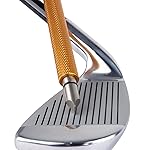 Bulex Golf Club Groove Sharpener, Re-Grooving Tool and Cleaner for Wedges & Irons - Generate Optimal Backspin - Suitable for U & V-Grooves, Gold