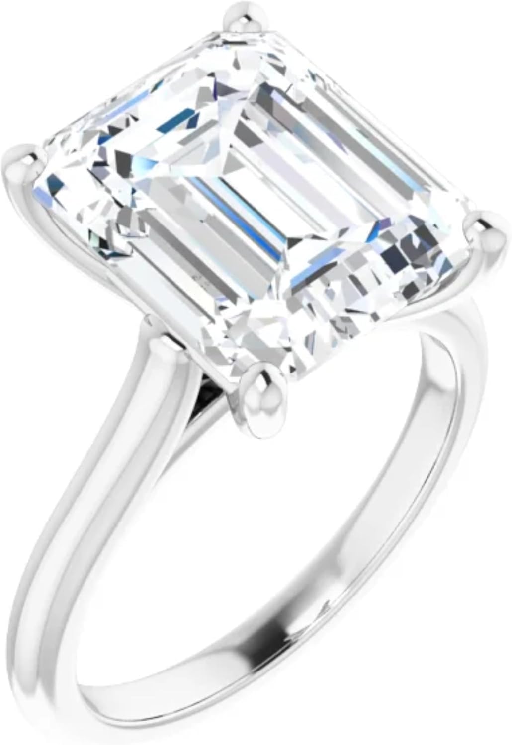 3 Carat Emerald Cut Lab Grown Diamond Engagement Ring