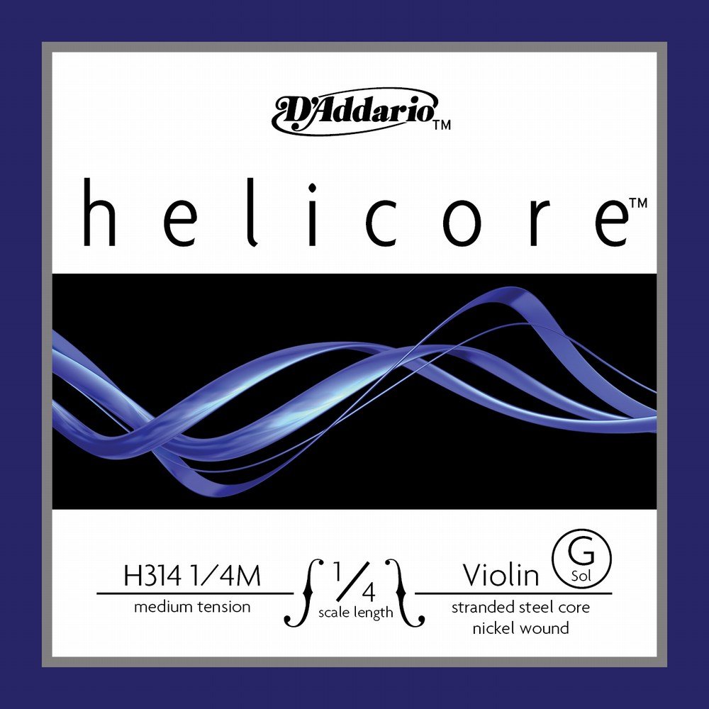 D'Addario Helicore H3141/4M-B10 - Violino 10Blk G 1/4 Med
