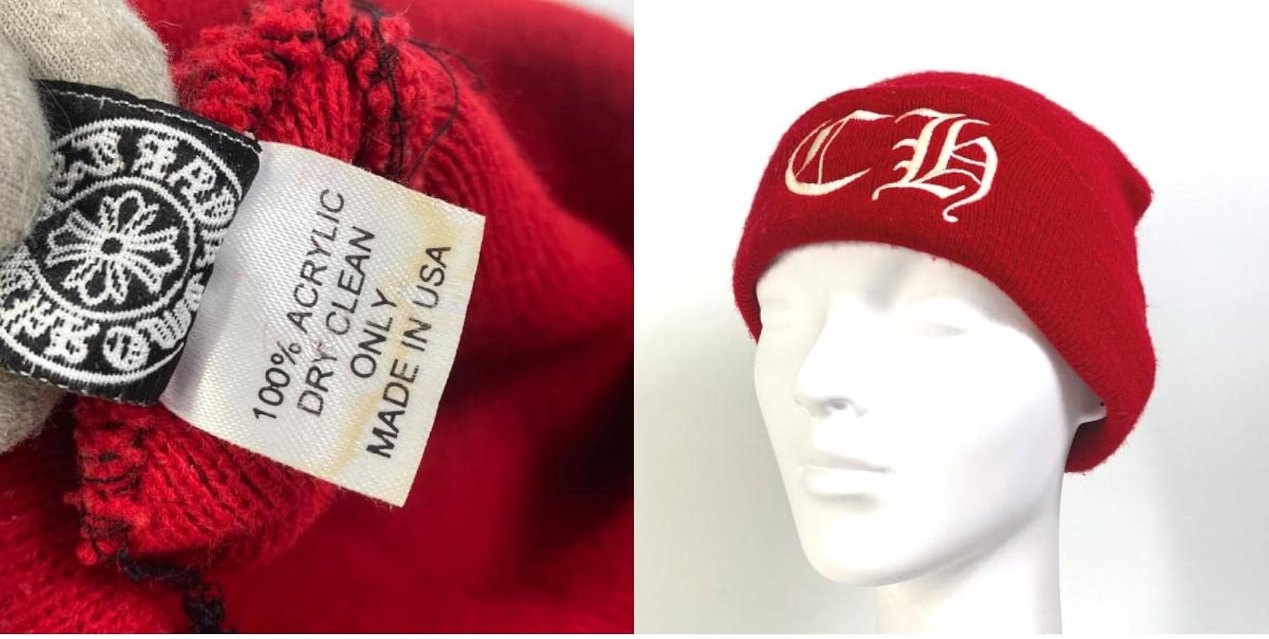 Amazon.co.jp: Chrome Hearts CH Logo Beanie, Hat, Knit Hat, Acrylic