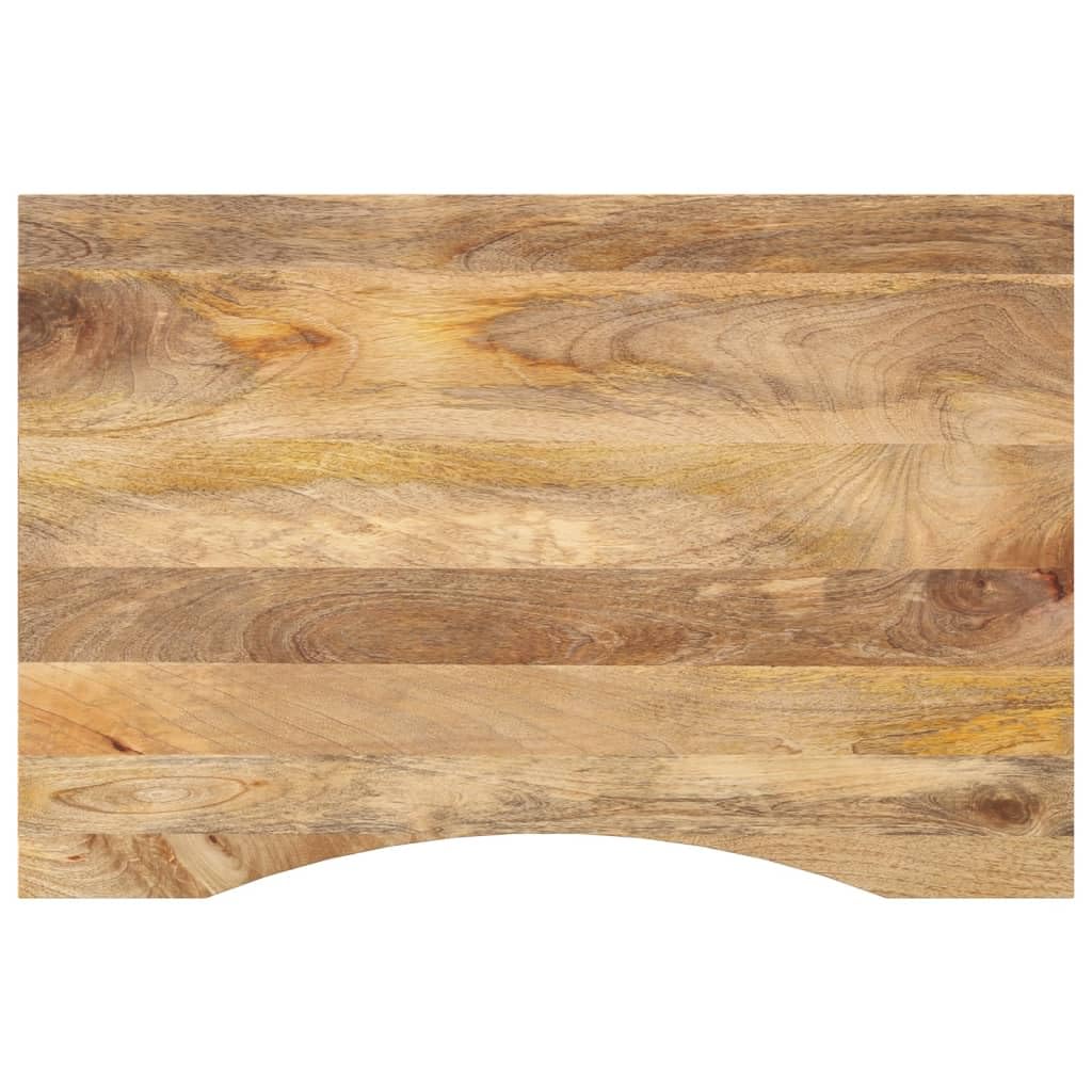 Piano da tavolo in legno di mango, 100 x 50 x 2,5 cm, per cucina, ufficio, balcone, tavolino da caffè fai da te