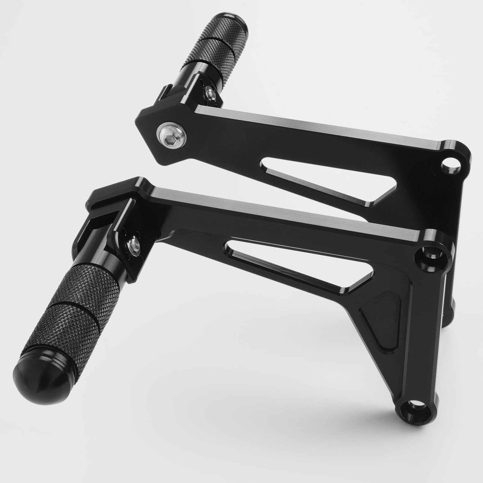 WOOGA Extensiones de clavija de pie trasero de pasajero estriberas extendidas Pedal Reposapiés plegable para Ho&nda Monkey 125 / Z125 Z 125 Accesorios 2018-2025 (JB02/JB03) (Estilo B - Negro)